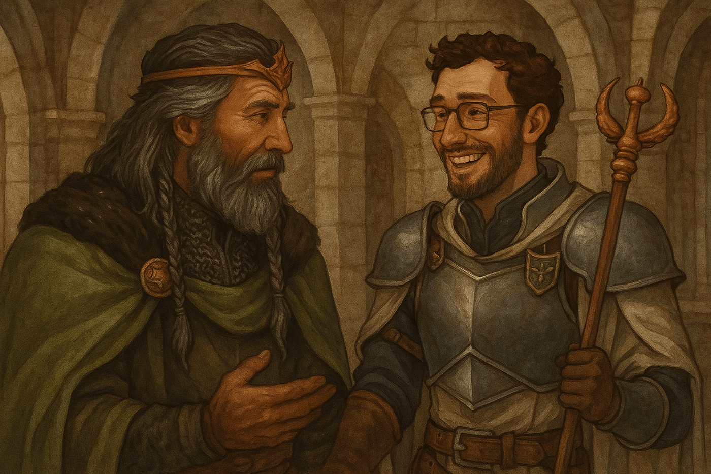 Talon speaks to his firstborn son, Edwinn.
